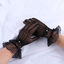 Elegante Damen Short Lace Handschuhe New Sheer Fish Net Schwarz Weiß Prom Party Damen Modische Solid Color Fäustlinge Heiß