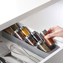 8 Gitter Gewürzregal Schrank Organizer Gewürzregale Utensilien für Speisekammer Küche Gewürzglas Gewürz-Organizer in Schublade