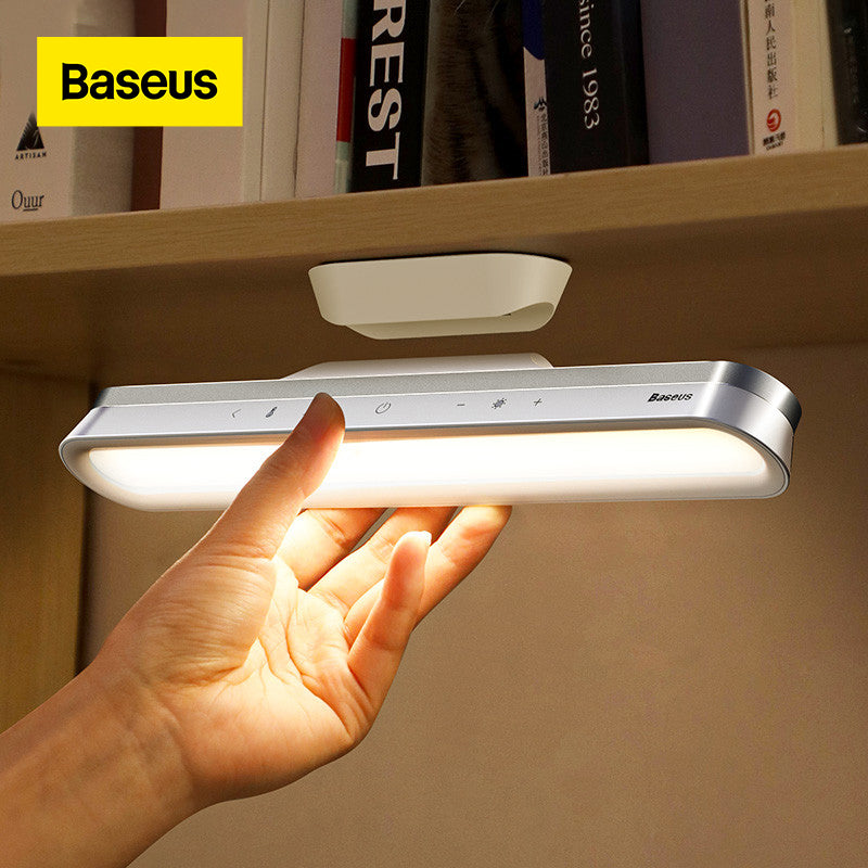 Lámpara de escritorio Baseus, lámpara de mesa LED magnética colgante, lámpara de mesa con atenuación continua recargable, luz de noche para armario, lámpara de armario
