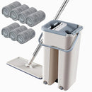 Bodenwischer Mikrofaser Squeeze Mops Nassmopp mit Eimer Tuch Squeeze Reinigung Badezimmer Mop zum Waschen Boden Home Küche Reiniger