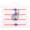 Klassisches Amulett Evil Nazar Eye Charm Armband Rot Schwarz Schnur Seil Geflochtene Freundschaftsarmbänder für Frauen Statement Schmuck