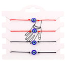 Klassisches Amulett Evil Nazar Eye Charm Armband Rot Schwarz Schnur Seil Geflochtene Freundschaftsarmbänder für Frauen Statement Schmuck