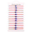 Klassisches Amulett Evil Nazar Eye Charm Armband Rot Schwarz Schnur Seil Geflochtene Freundschaftsarmbänder für Frauen Statement Schmuck