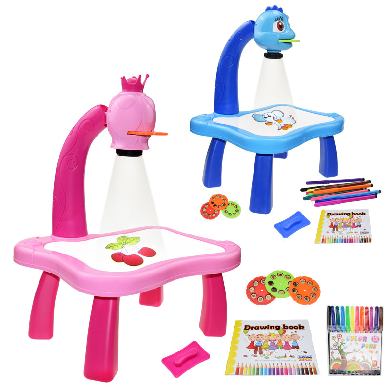 Proyector Led para niños, juguetes de mesa de dibujo artístico, tablero de pintura para niños, escritorio, manualidades, aprendizaje educativo, herramientas de pintura, juguete para niña