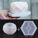 DIY Round Candle Jar Pot Silicone Molds for Making Uv Epoxy Plaster Concrete Storage Box Mould Home Decor Flower Pot Planter