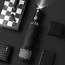 Automatischer Regenschirm Frau Reflektierender Streifen Reverse Led Light Umbrella Drei Falten Invertiert 10 Rippen Winddicht Regenschirme Reise