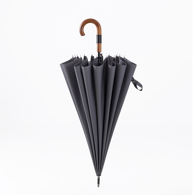 Parachase Großer Regenschirm Holz Winddicht 16 Rippen Business Japanisch Langer Regenschirm Regen Frauen Männer 120 cm Golf Klarer Regenschirm