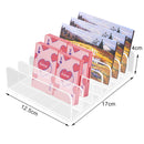 Make-up-Rouge-Organizer Aufbewahrung für Kosmetik Desktop-Make-up-Organizer 7-Fächer-Kunststoff-Lidschatten-Aufbewahrungsbox-Organizer