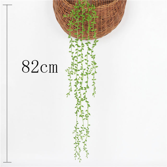 Planta de flores colgantes artificiales de 50-105CM, vid falsa, sauce, flor de ratán, planta colgante Artificial para decoración de pared de jardín y hogar