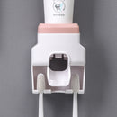 Creative Wall Mount Automatic Toothpaste Dispenser Bathroom Accessories Waterproof Lazy Toothpaste Squeezer Toothbrush Holder