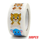 100-500 Uds 1 pulgada Animal de dibujos animados etiqueta adhesiva para niños gracias lindo juguete juego pegatina DIY regalo sellado etiqueta decoración Supp