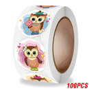 100-500 Uds 1 pulgada Animal de dibujos animados etiqueta adhesiva para niños gracias lindo juguete juego pegatina DIY regalo sellado etiqueta decoración Supp