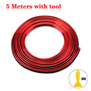 Car Moulding Decoration Flexible Strips 5M/1M Interior Auto Mouldings Car Cover Trim Dashboard Door Edgein Car-styling Universal
