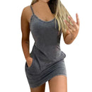 Kleid für Frauen 2022 Ärmelloses Druck Bodycon Mini Trägerkleid Frauen Blumenkleid Vestidos Sommer 2022 Mini Ärmelloses Vestidos