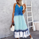 Damen Sling Floral Lange Kleider Ankunft Sommer Boho V-Ausschnitt Ärmellos Party Strand Floarl Print Maxikleid Lässiges Sommerkleid