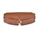 Luxury ladies wide belt elastic vintage buckle leather wide fashion wild pin buckle women&