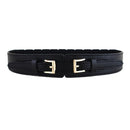 Luxury ladies wide belt elastic vintage buckle leather wide fashion wild pin buckle women&