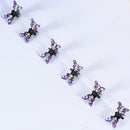 Ncmama 12 unids/set Mini empuñaduras antideslizantes de diamantes de imitación pinzas para el cabello para mujeres niñas dientes brillantes abrazaderas de Metal flor accesorios para el cabello