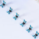 Ncmama 12 unids/set Mini empuñaduras antideslizantes de diamantes de imitación pinzas para el cabello para mujeres niñas dientes brillantes abrazaderas de Metal flor accesorios para el cabello