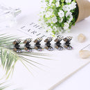 Ncmama 12 unids/set Mini empuñaduras antideslizantes de diamantes de imitación pinzas para el cabello para mujeres niñas dientes brillantes abrazaderas de Metal flor accesorios para el cabello