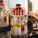 Make Up Organizer Box 360 Degree Rotation Cosmetic Organizer Transparent Fashion Spin Multi-Function Detachable Dressing Table
