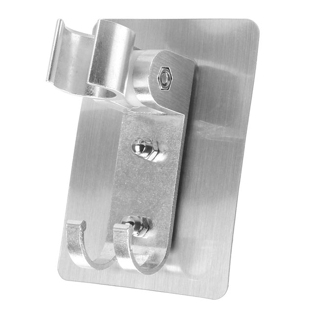 Bathroom Shower Hook Adjustable Punch Free Shower Bracket Wall Mount Seamless Head Base Shower Head Holder Restroom Accessories