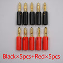 10pcsAudio Lautsprecher Schraube Banane Goldplatte Stecker Stecker 4mm AUF LAGER KOSTENLOSER VERSAND Schwarz Rot Facotry Online Großhandel Golden