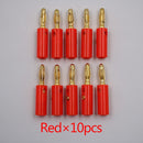 10pcsAudio Lautsprecher Schraube Banane Goldplatte Stecker Stecker 4mm AUF LAGER KOSTENLOSER VERSAND Schwarz Rot Facotry Online Großhandel Golden