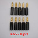 10pcsAudio Lautsprecher Schraube Banane Goldplatte Stecker Stecker 4mm AUF LAGER KOSTENLOSER VERSAND Schwarz Rot Facotry Online Großhandel Golden