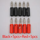 10pcsAudio Lautsprecher Schraube Banane Goldplatte Stecker Stecker 4mm AUF LAGER KOSTENLOSER VERSAND Schwarz Rot Facotry Online Großhandel Golden