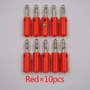 10pcsAudio Lautsprecher Schraube Banane Goldplatte Stecker Stecker 4mm AUF LAGER KOSTENLOSER VERSAND Schwarz Rot Facotry Online Großhandel Golden