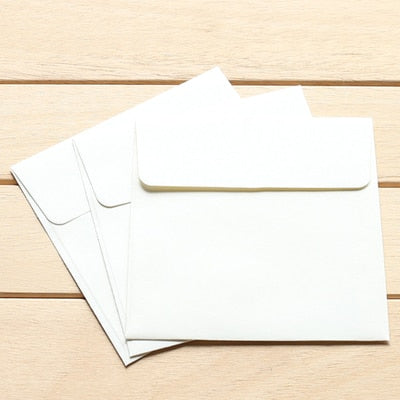 10 unids/lote 10*10 cm Kraft cuadrado Mini sobres en blanco para tarjeta de membresía/pequeña tarjeta de felicitación/sobres de papel de almacenamiento