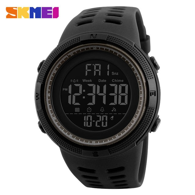 SKMEI Men Watches Sports Countdown Double Time Watch Alarm Chrono Digital Wristwatches Man Clock Waterproof Relogio Masculino