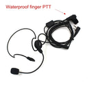 Tactical Radio Headset Aurikularer einseitiger Kopfhörer mit Mic Finger PTT Ecouteur Radfahren Feldkopfhörer für Kenwood Baofeng