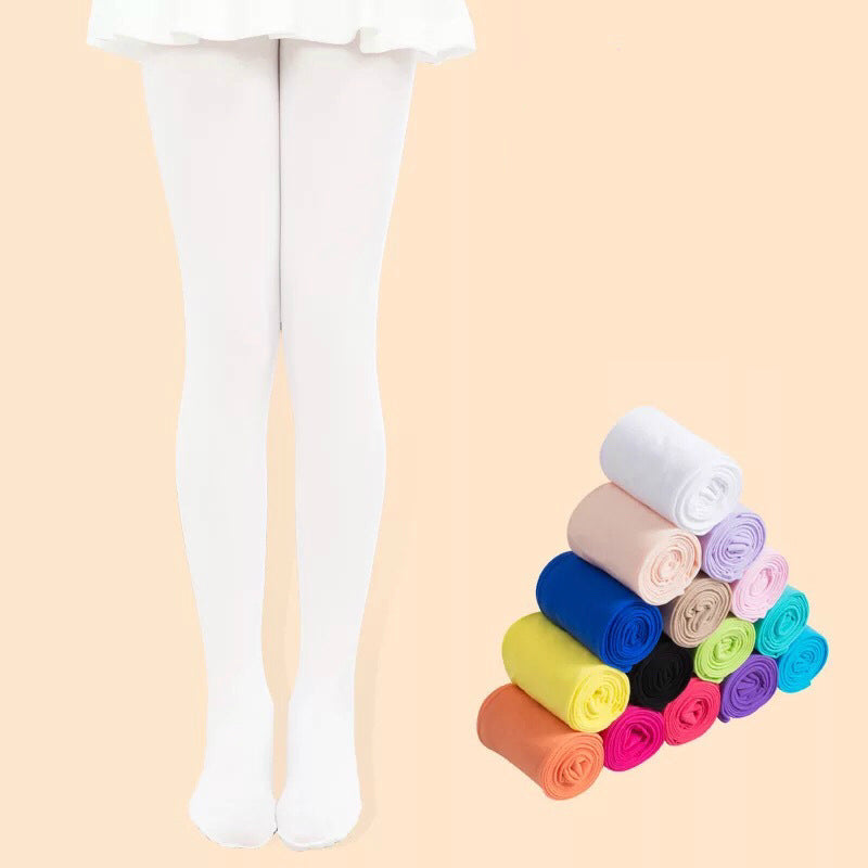 Pantimedias para niños, medias de baile de Ballet para niñas, medias de terciopelo para niños, pantimedias blancas sólidas, medias para niñas