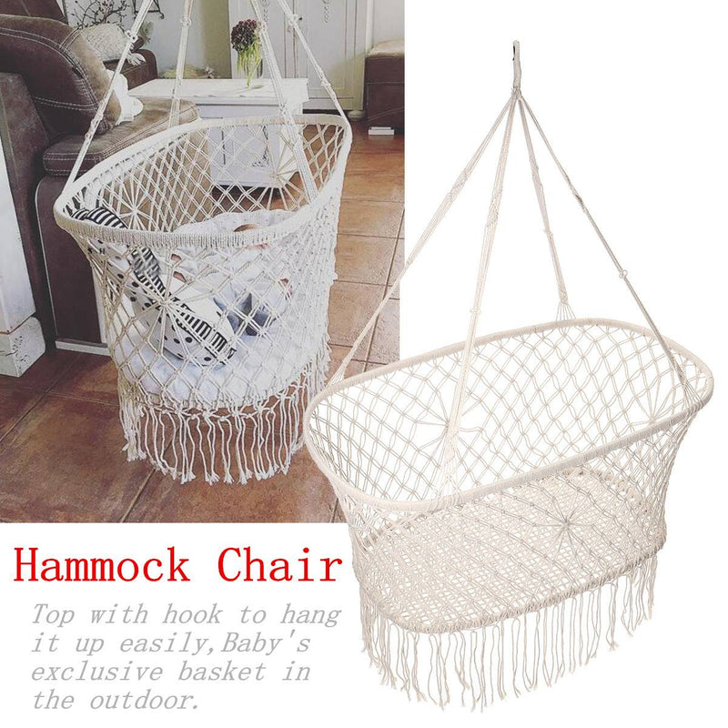 Cotton Rope Tassel Hammock Chair Swing Hammock Children Rocking Sleep Bed Indoor Outdoor Hanging Sest Child Swing Seat