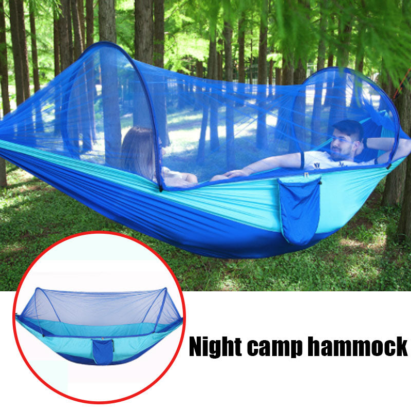 Outdoor Mosquito Net Parachute Hammock Portable Camping Hanging Sleeping Bed High Strength Sleeping Swing 250x120cm