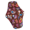 wasserdichte PUL-gedruckte wiederverwendbare Mama-Einlagen mit normalem Durchfluss, superweiche Menstruationseinlagen aus Stoff für den täglichen Gebrauch mit Bio-Bambus-Innenseite