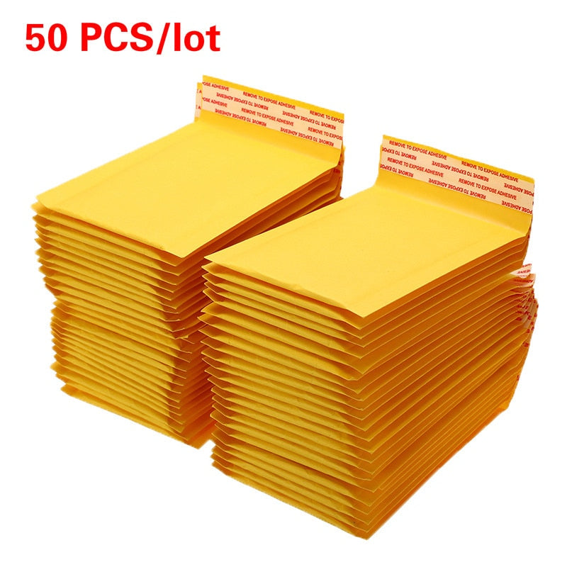 50 PCS/Lot Kraftpapier Bubble Umschläge Taschen Mailer Gepolsterter Versandumschlag mit Bubble Mailing Bag Drop Shipping