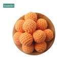 Bopoobo 20 mm 10 Stück Holzhäkelperlen Kauperlen DIY Holzzahnen Strickperlen Schmuck Krippe Sensorisches Spielzeug Baby Beißring